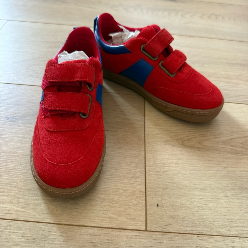 Mini Boden Red and Blue Kids Sneakers